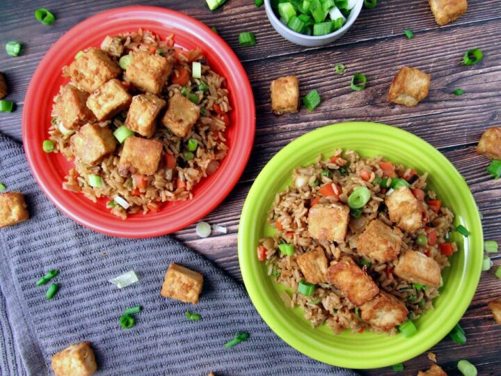 Vegetable Fried Rice with Crispy Tofu - Joyful Balance