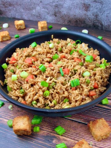 Vegetable Fried Rice with Crispy Tofu - Joyful Balance