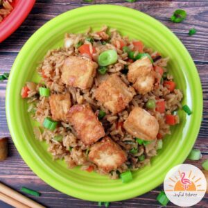 Vegetable Fried Rice with Crispy Tofu Recipe by Joyful Balance