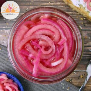 Easy Pickled Red Onions recipe by Joyful Balance.