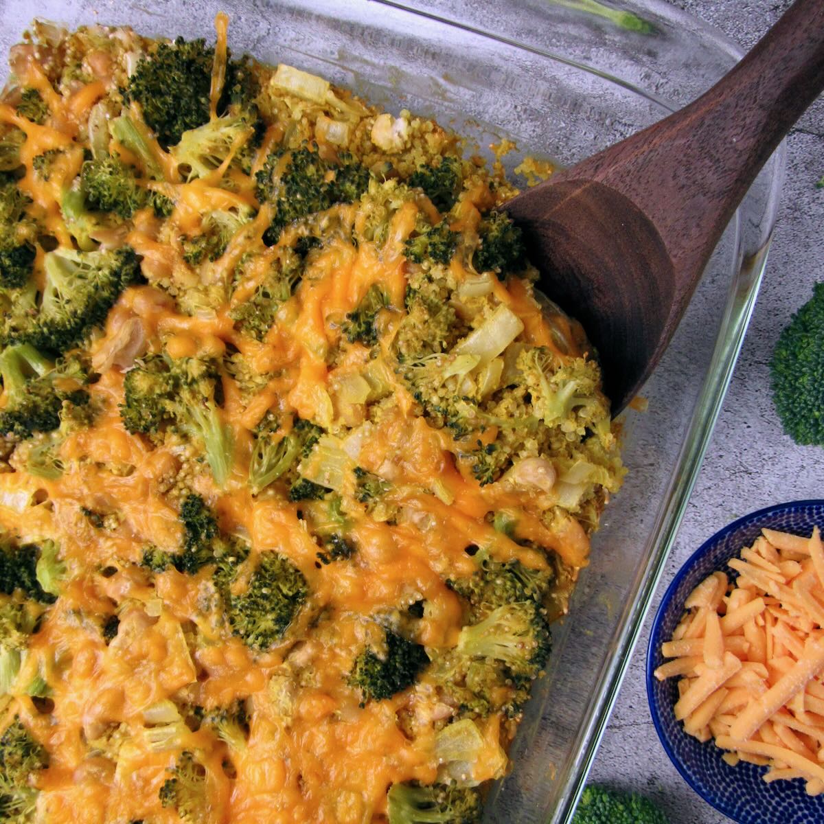 Vegan Broccoli Quinoa Casserole 