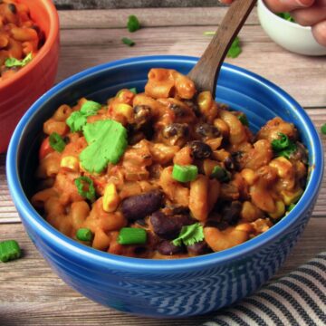 Vegan Chili Mac and Cheese recipe by Joyful Balance.