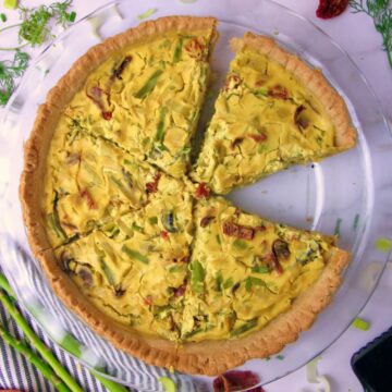 Vegan Tofu Quiche With Spring Veggies recipe by Joyful Balance.