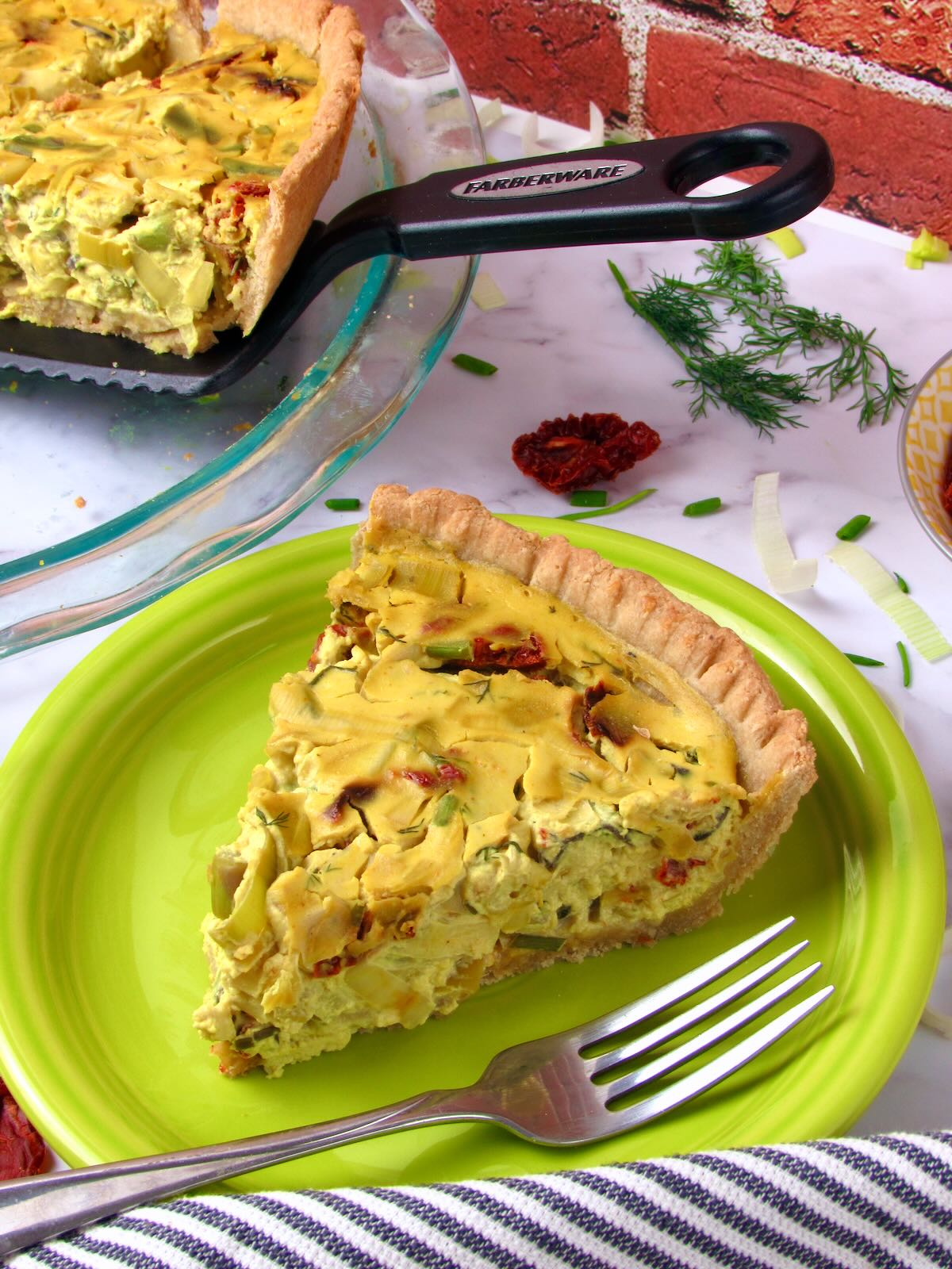 Tofu Quiche brunch recipe.