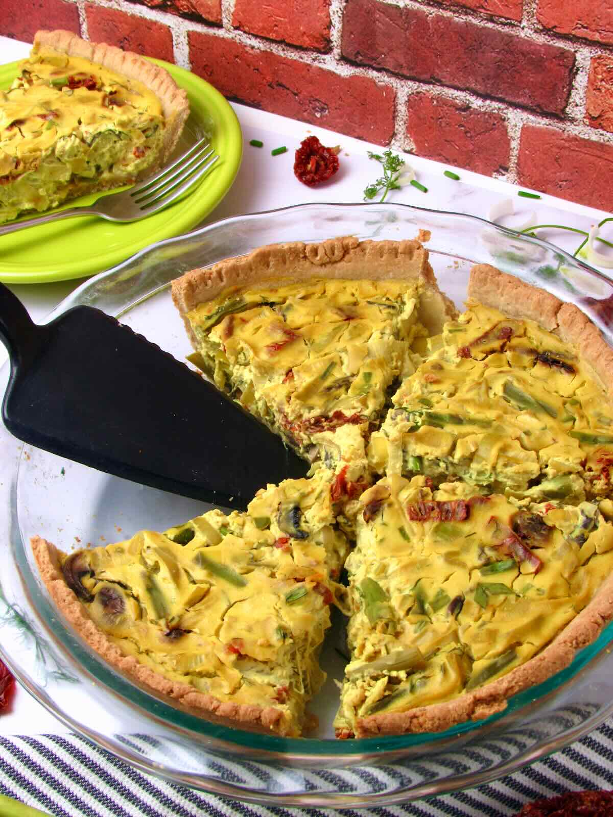 Sprin Vegetable Tofu Quiche.