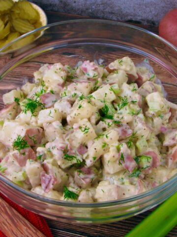 Creamy Vegan Potato Salad With Dill Recipe by Joyful Balance.