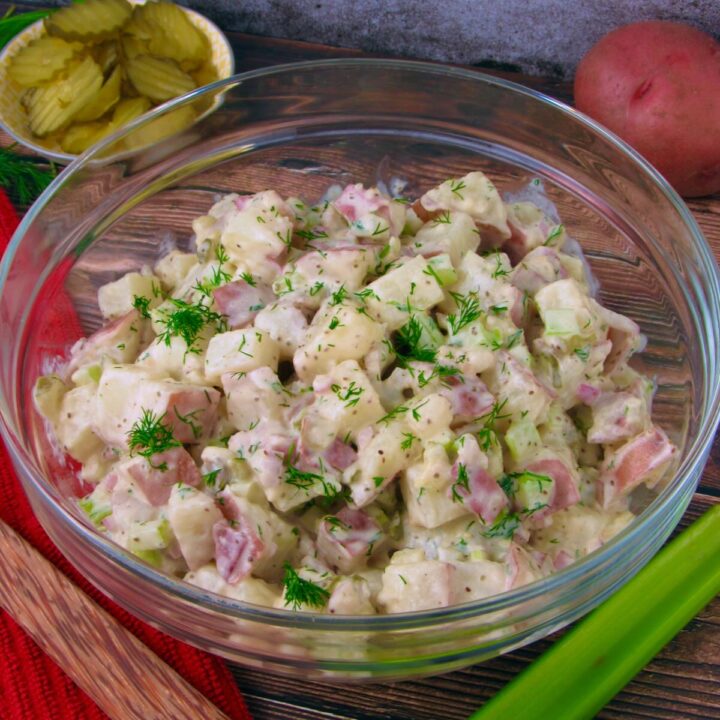 Creamy Vegan Potato Salad With Dill Recipe by Joyful Balance.