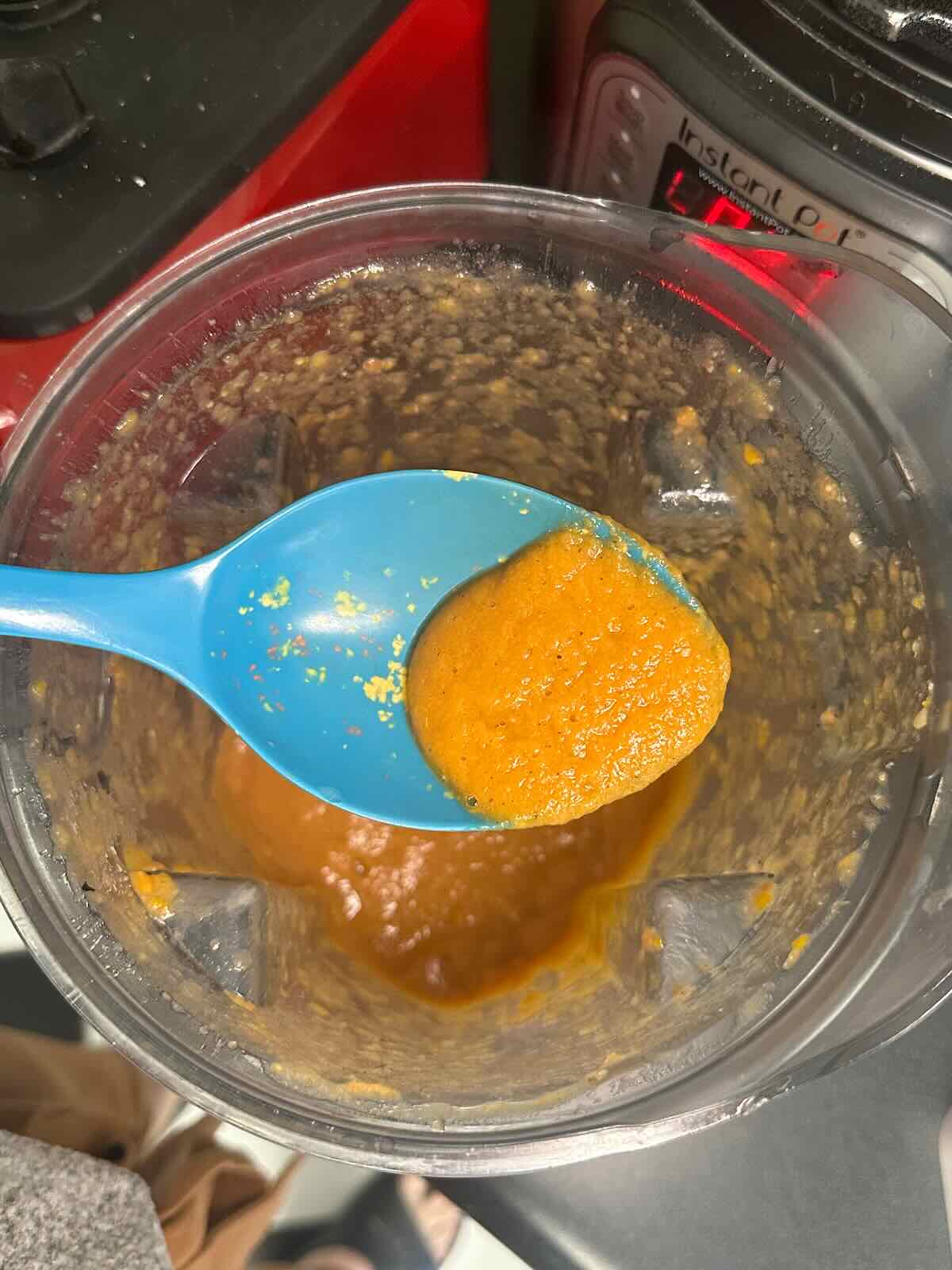 Blended creamy veggie soup. 