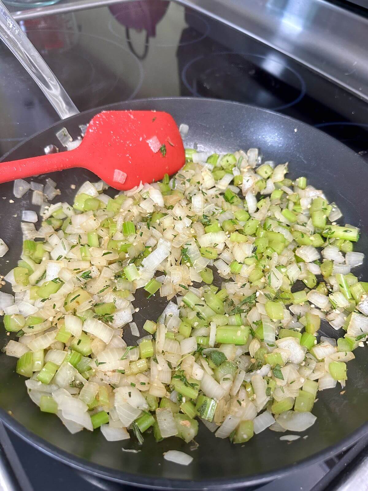 Sautéed celery and onion with fresh herbs.